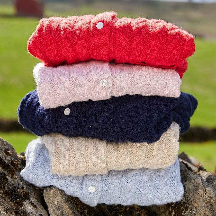 Classic Cashmere Blend Cardigan - Oatmeal