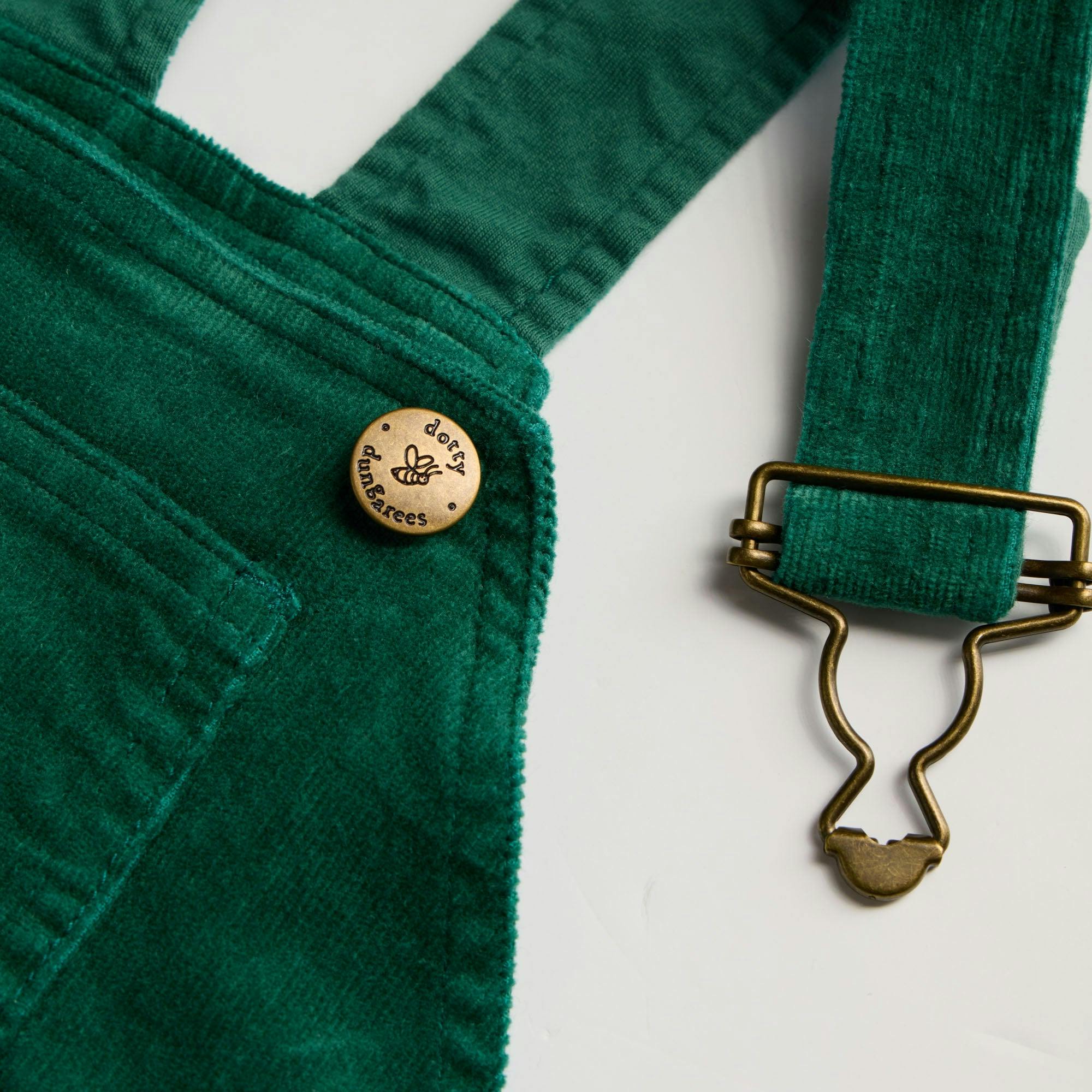 Moss Green Corduroy Overalls