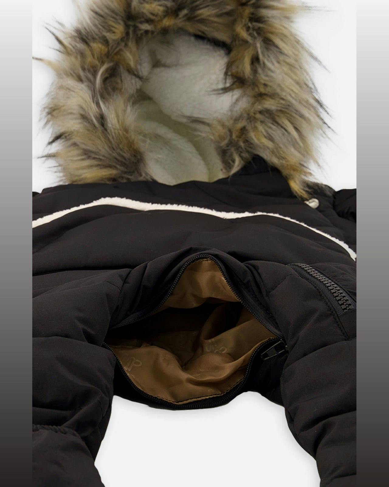 Baby Snug One Piece Snowsuit Adapted For Car Seats Black