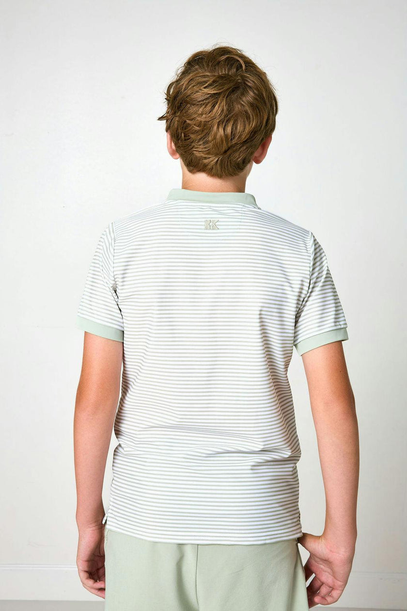 sage/white thin stripe blade shirt