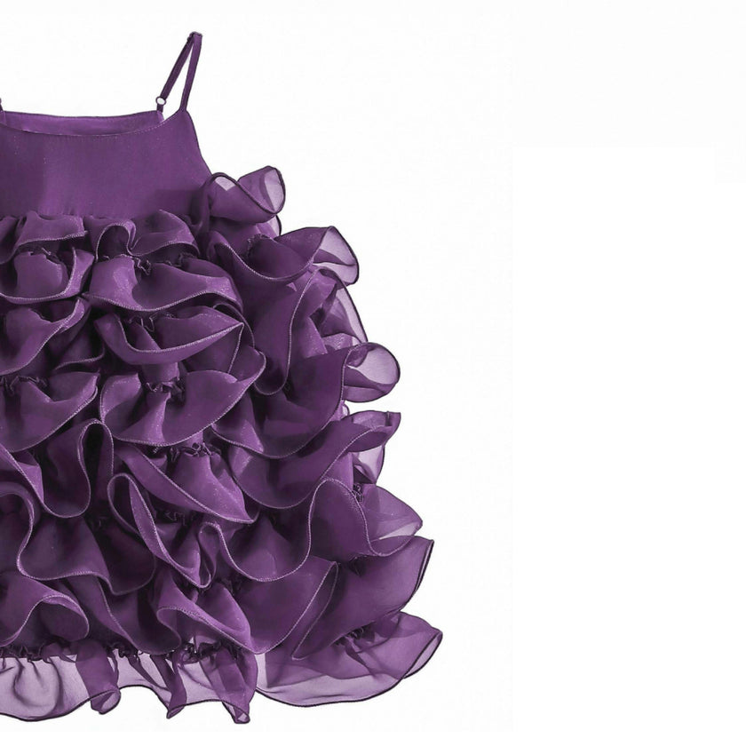 Purple Vionara Ruffle Dress