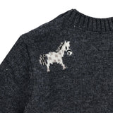 Dark Gray Dog Knit Sweater