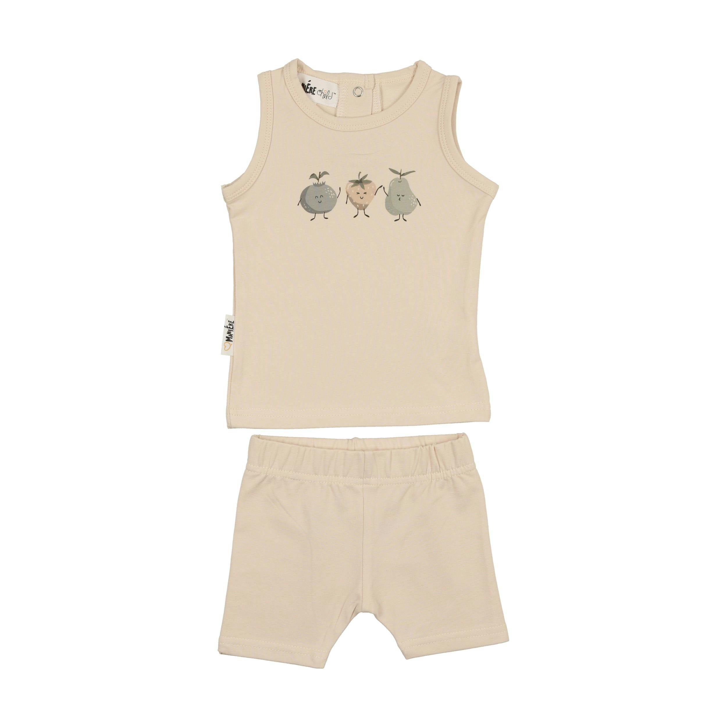 Boys Fruity Friends Print 2-Piece Tank & Short Set
