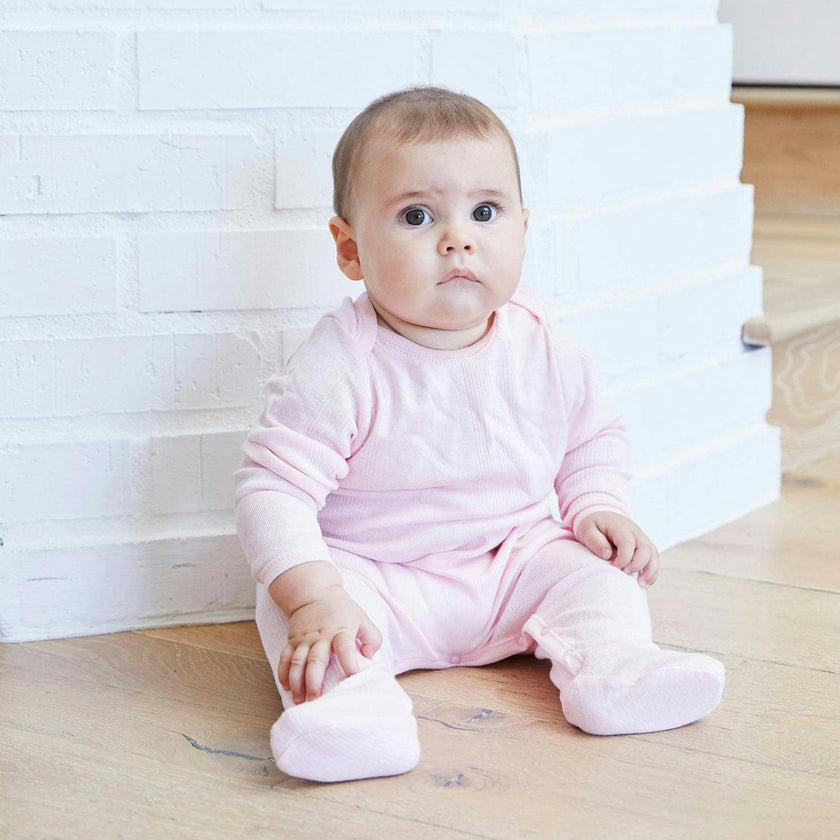 Variegated Rib Lap Tee Footie Pajama
