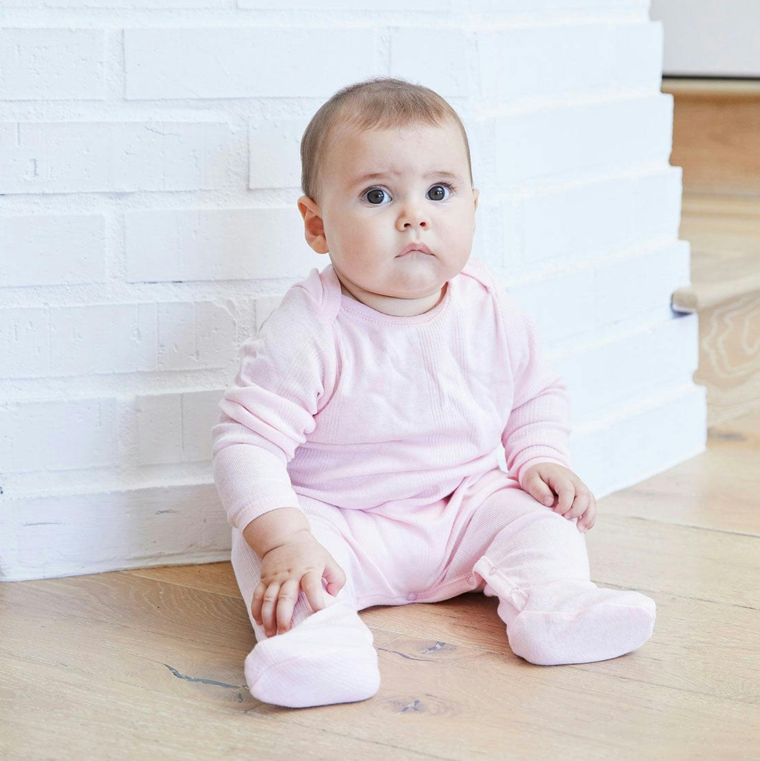 Variegated Rib Lap Tee Footie Pajama