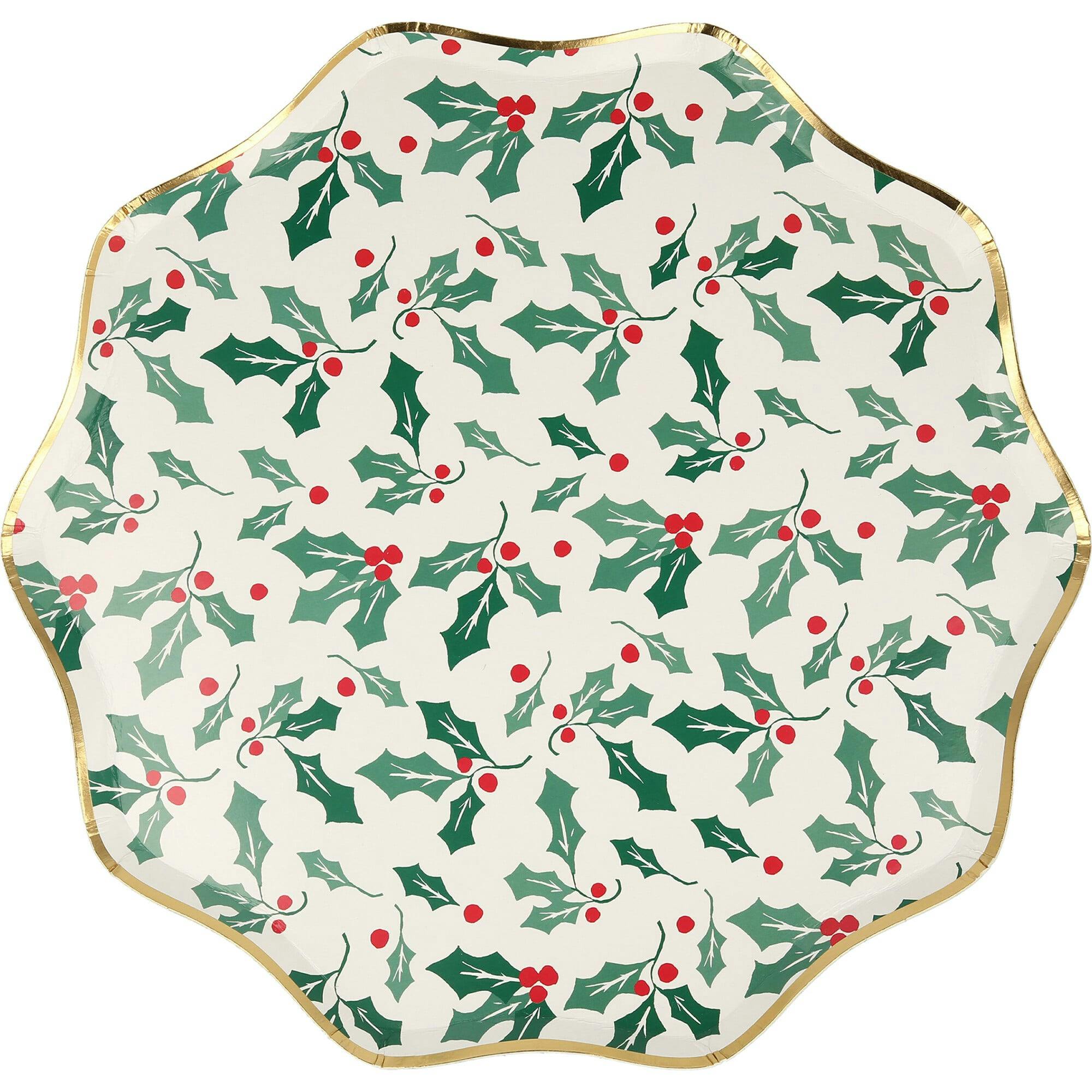 Holly Pattern Dinner Plates