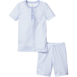 Kid's Pima Snug Fit Pajama Short Set in Pink Stripe