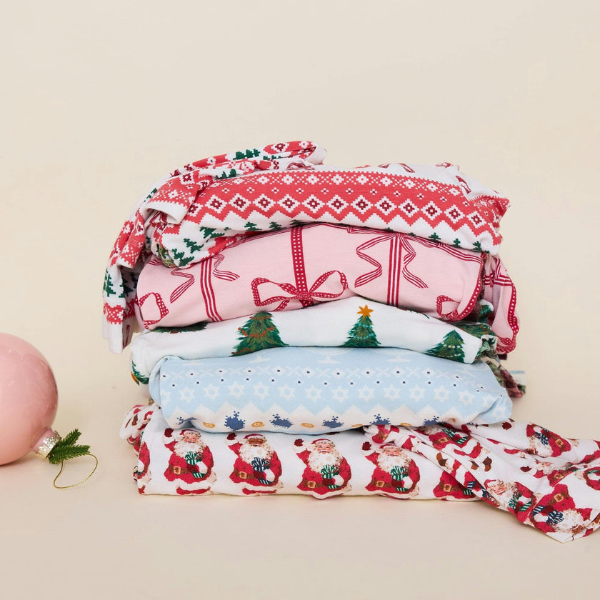 Kids Bamboo PJ Set - Hanukkah Fair Isle