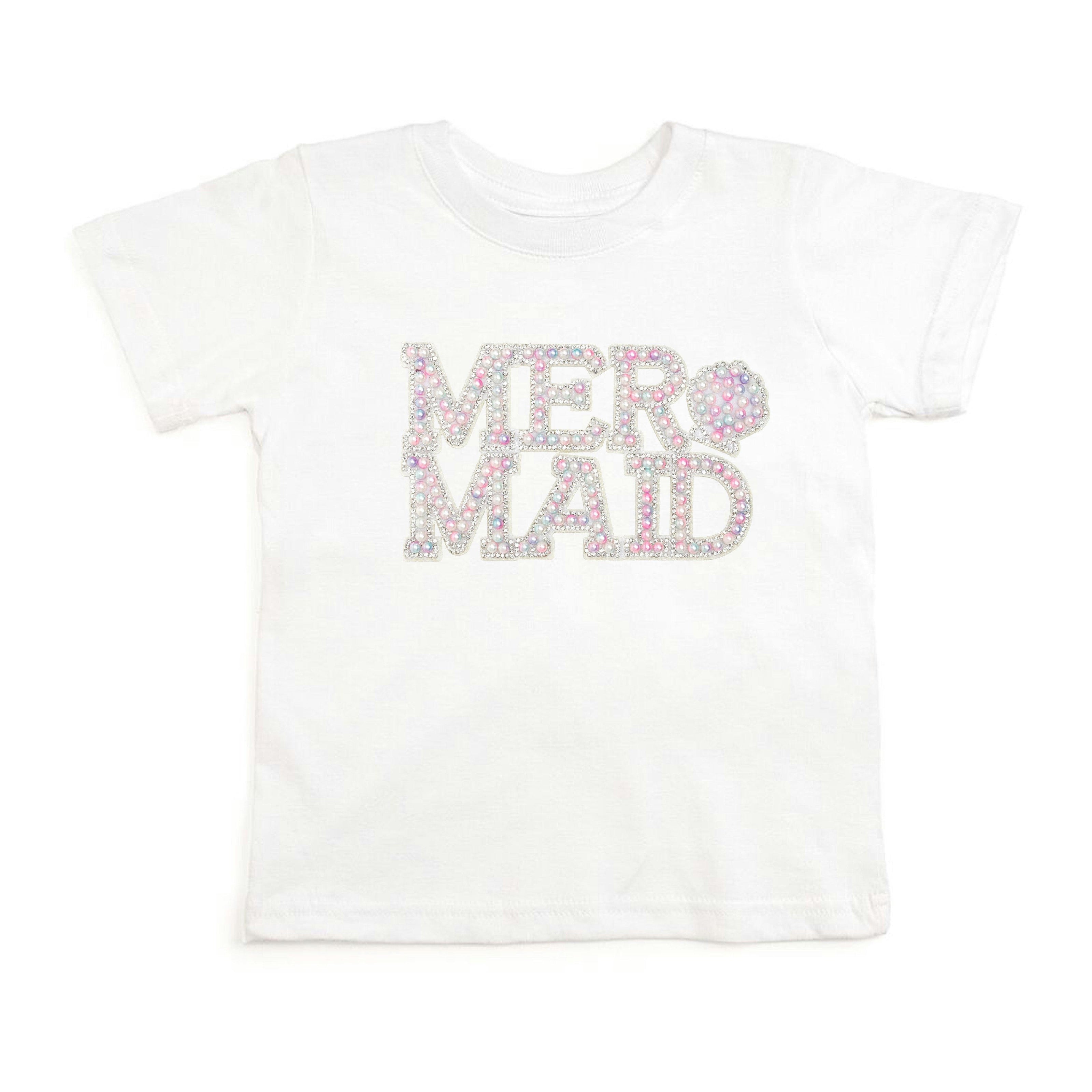 Mermaid Pearl Patch Short Sleeve T-Shirt