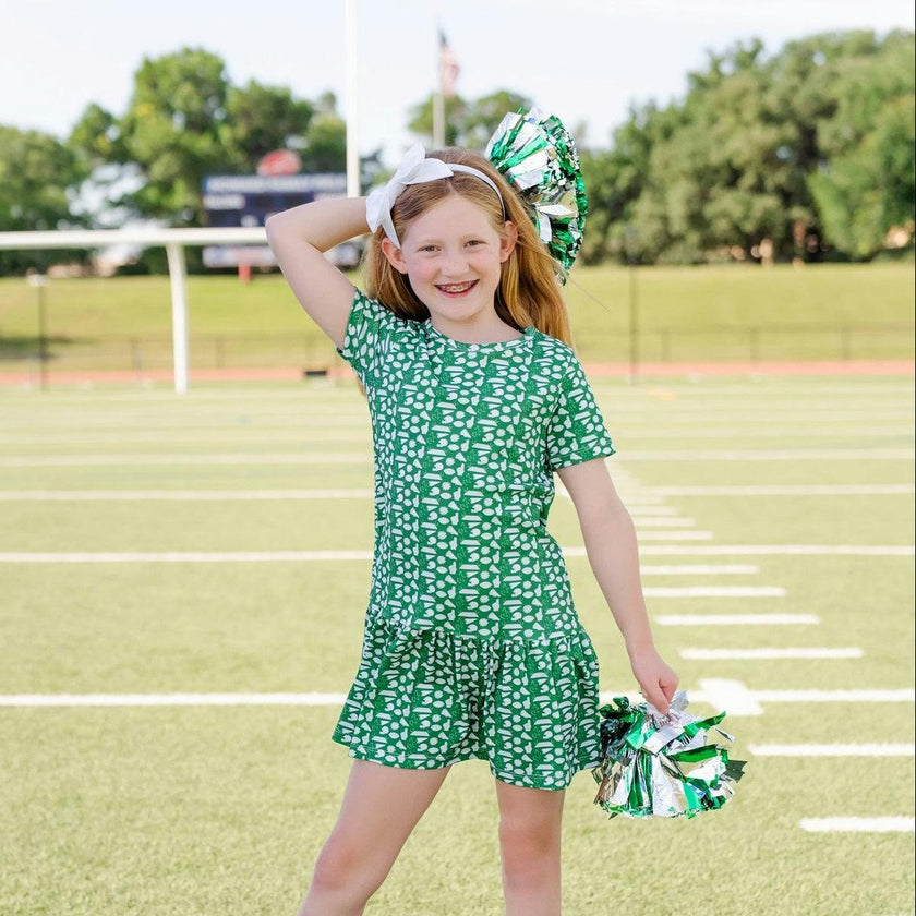 Lottie Girls' Dress - Pep Rally Green