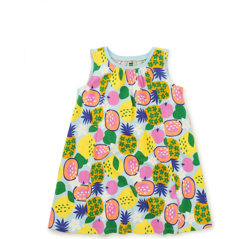 Trapeze Sleeveless A-Line Dress, Multi