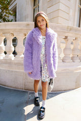 Lavender Haze Faux Fur Coat