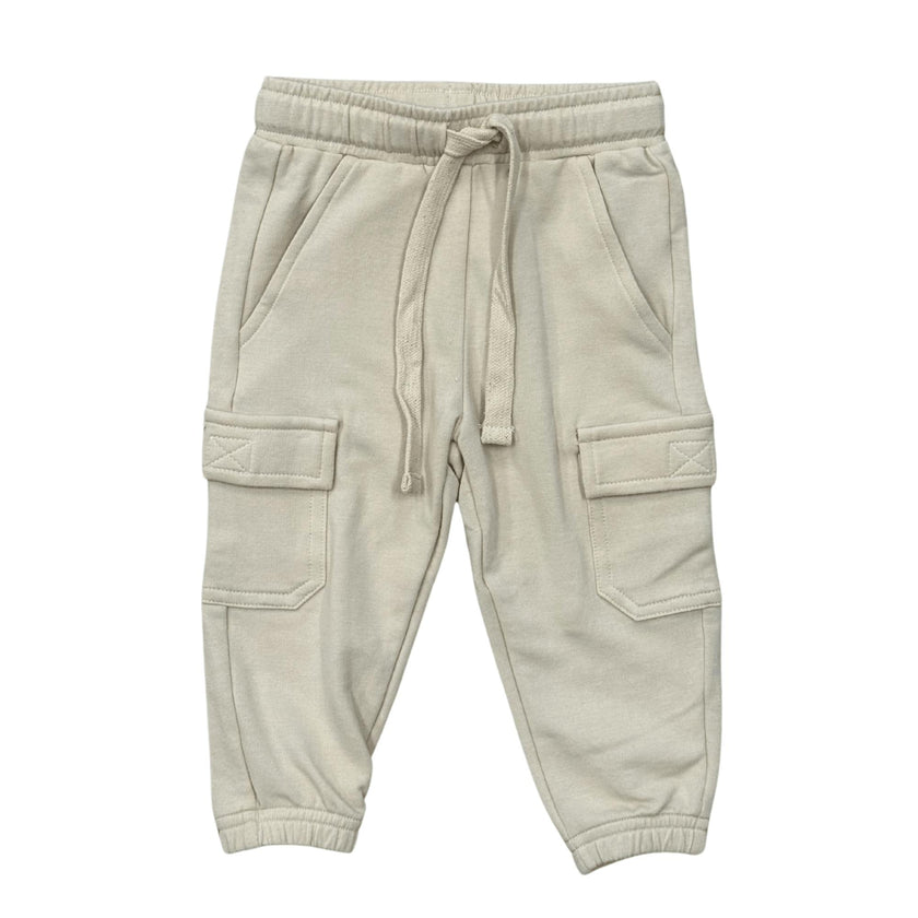 Boys Cargo Pants in Beige