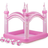 Water Fun Inflatable Castle Kiddie Pool & Sprinkler Play Center With Pump & Beach Balls