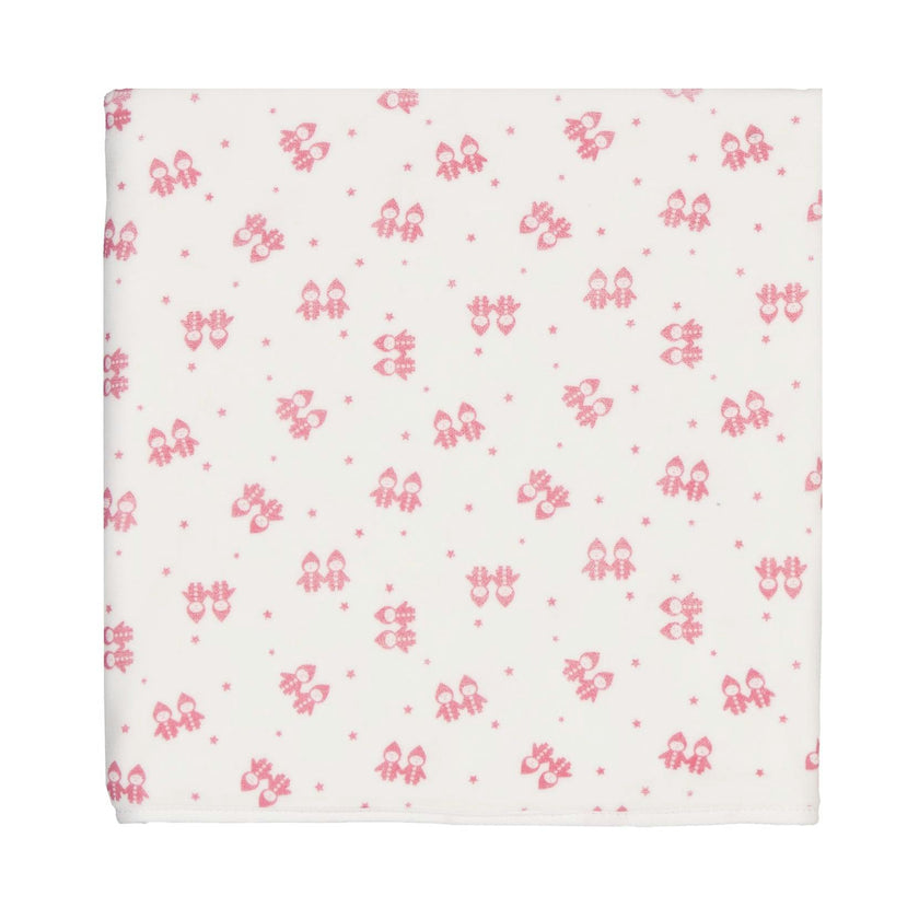 LES LUTINS Velour Swaddle Blanket - Medium Pink