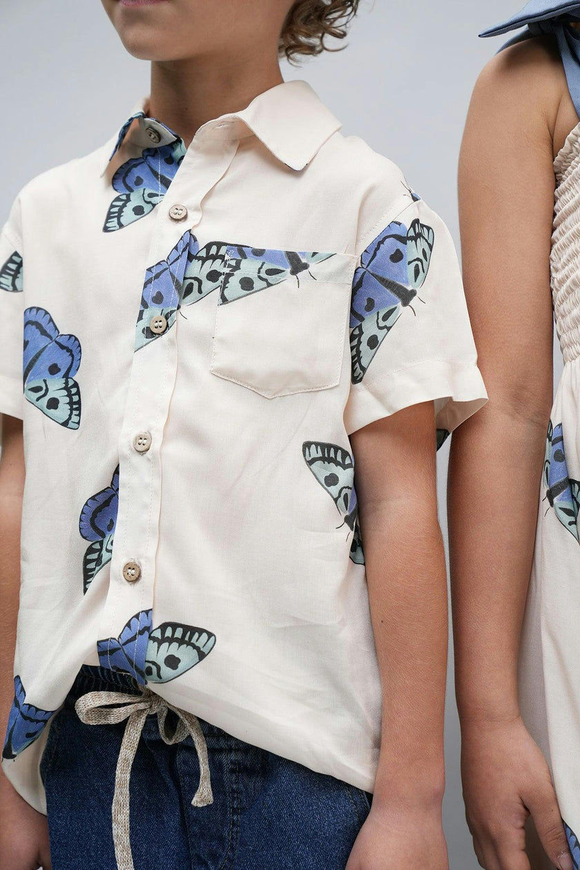 POLILLA AZUL - GUAYABERA
