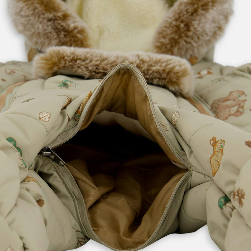 One-Piece Baby Layette Snowsuit Designed for Car Seat