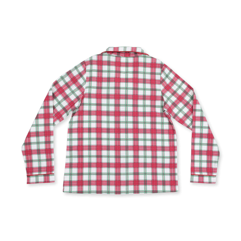 Holiday Plaid - Adult Long Sleeve Coat Style and Pant with Pockets
