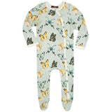 Butterfly Bamboo Snap Footed Romper
