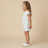 Organic Drop Shoulder Tee & Shorts Set - Coastal