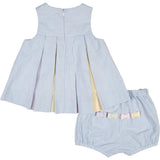 Multicolor Seersucker Dress & Bloomer