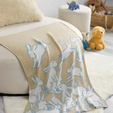 Baby Cotton Knit Blanket - Rabbits