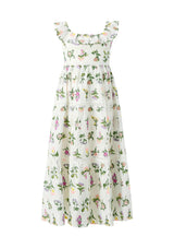 Emely Frill Embroidered Maxi Dress