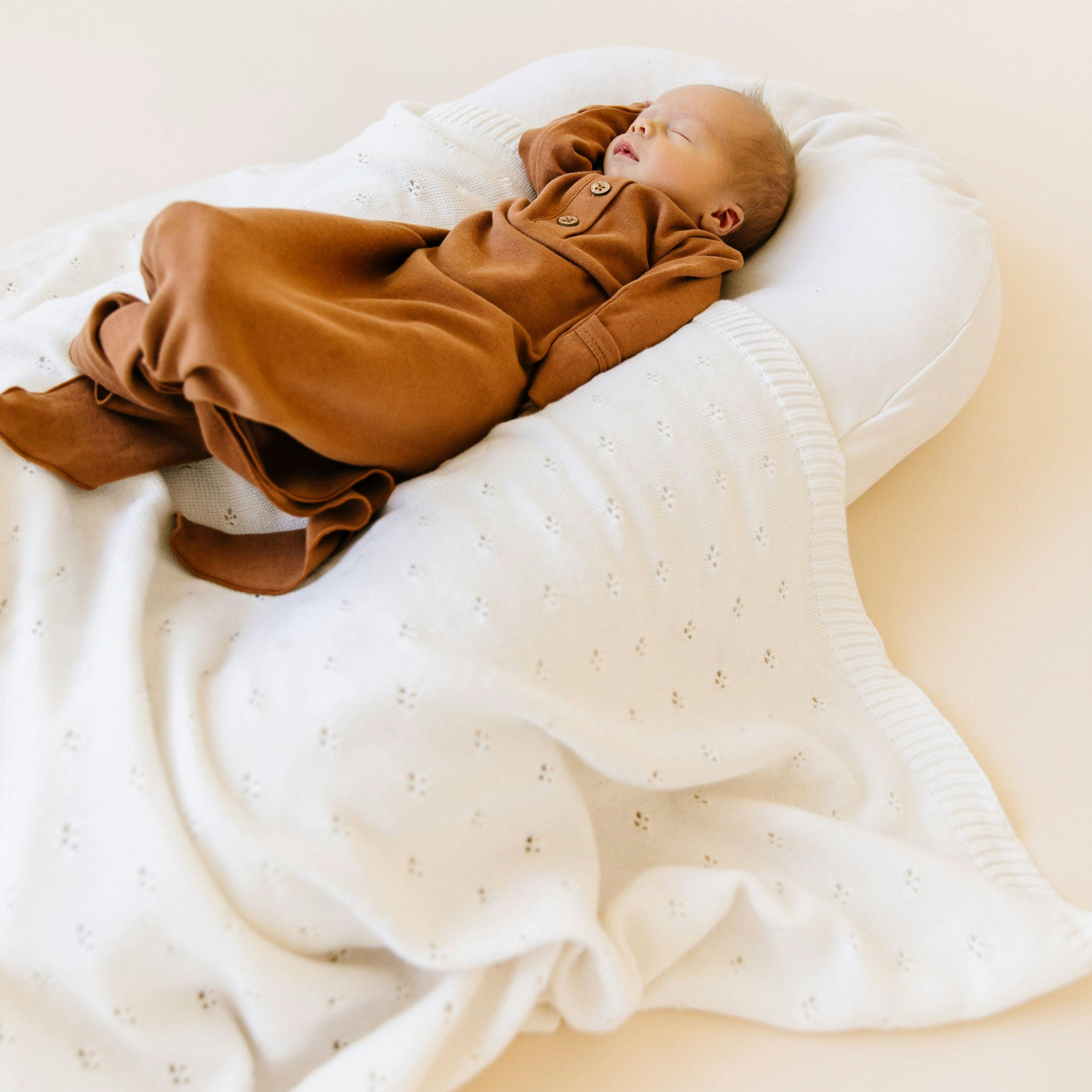 Organic Cotton Pointelle Baby Blanket