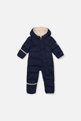 Baby Cloud One Piece Snowsuit Adapted For Car Seats Dark Blue