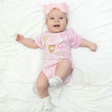 Baseball Cutie Short Sleeve Romper - Ballet