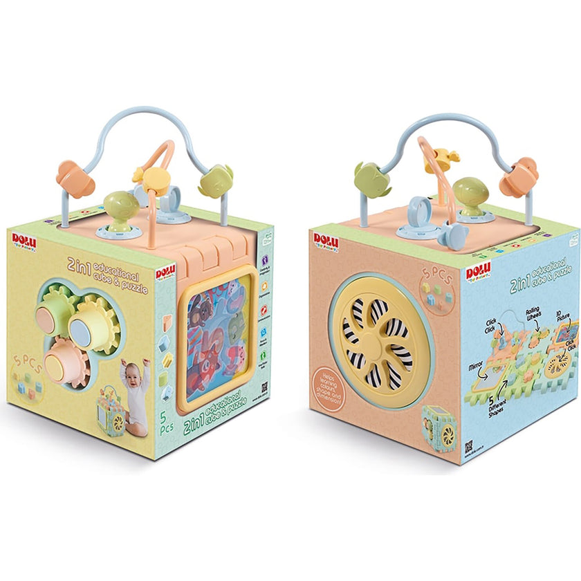 2-In-1 Educational Cube & Puzzle