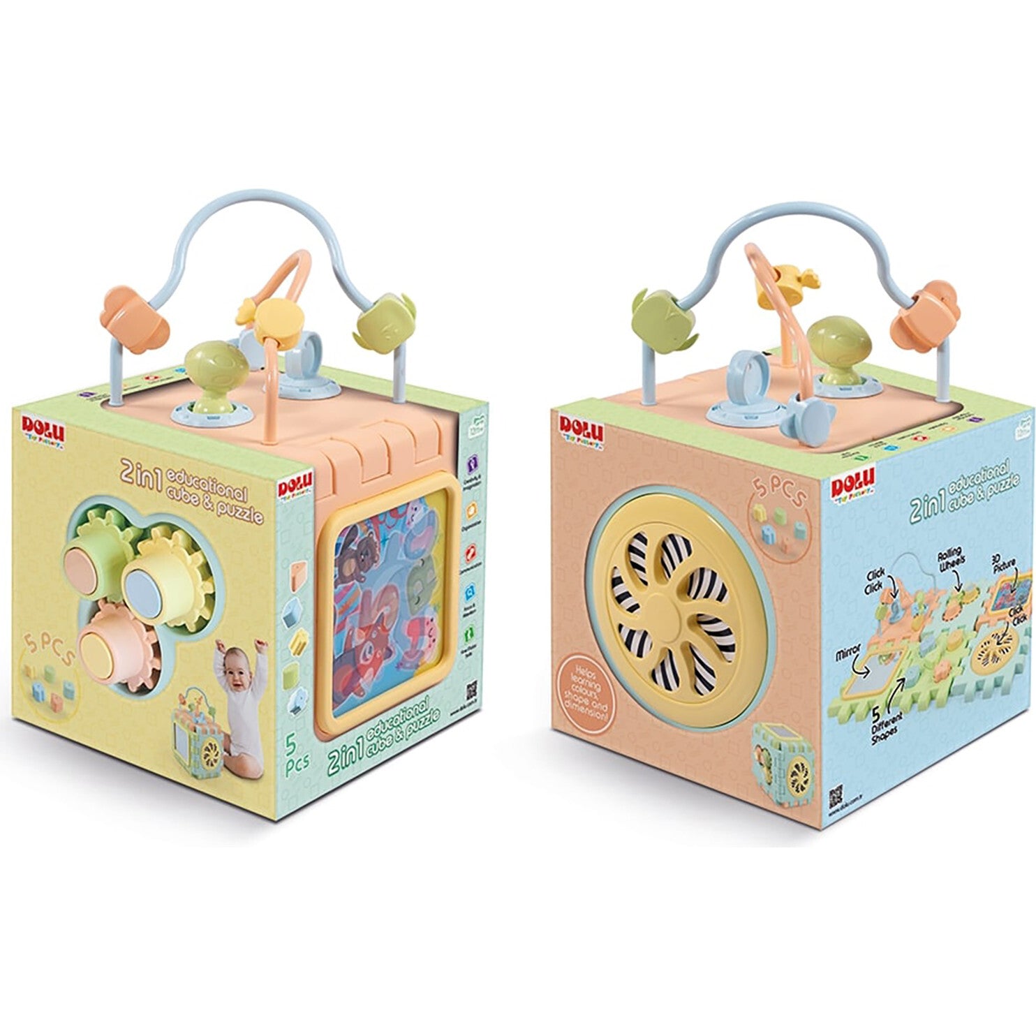2-In-1 Educational Cube & Puzzle
