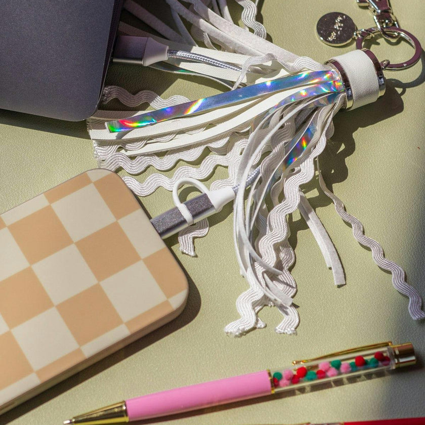 Packed Party Metallic Charging Keychain