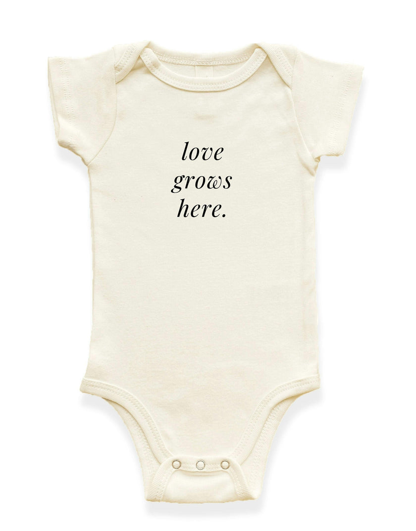 Love Grows Here Organic Cotton Baby Bodysuit