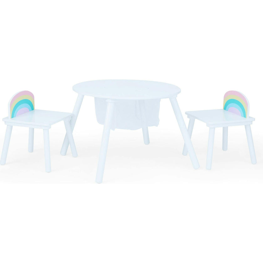 Fantasy Fields by Teamson Kids - Rainbow Fishnet Play Table & Chairs Kids Furniture