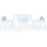 Fantasy Fields by Teamson Kids - Rainbow Fishnet Play Table & Chairs Kids Furniture