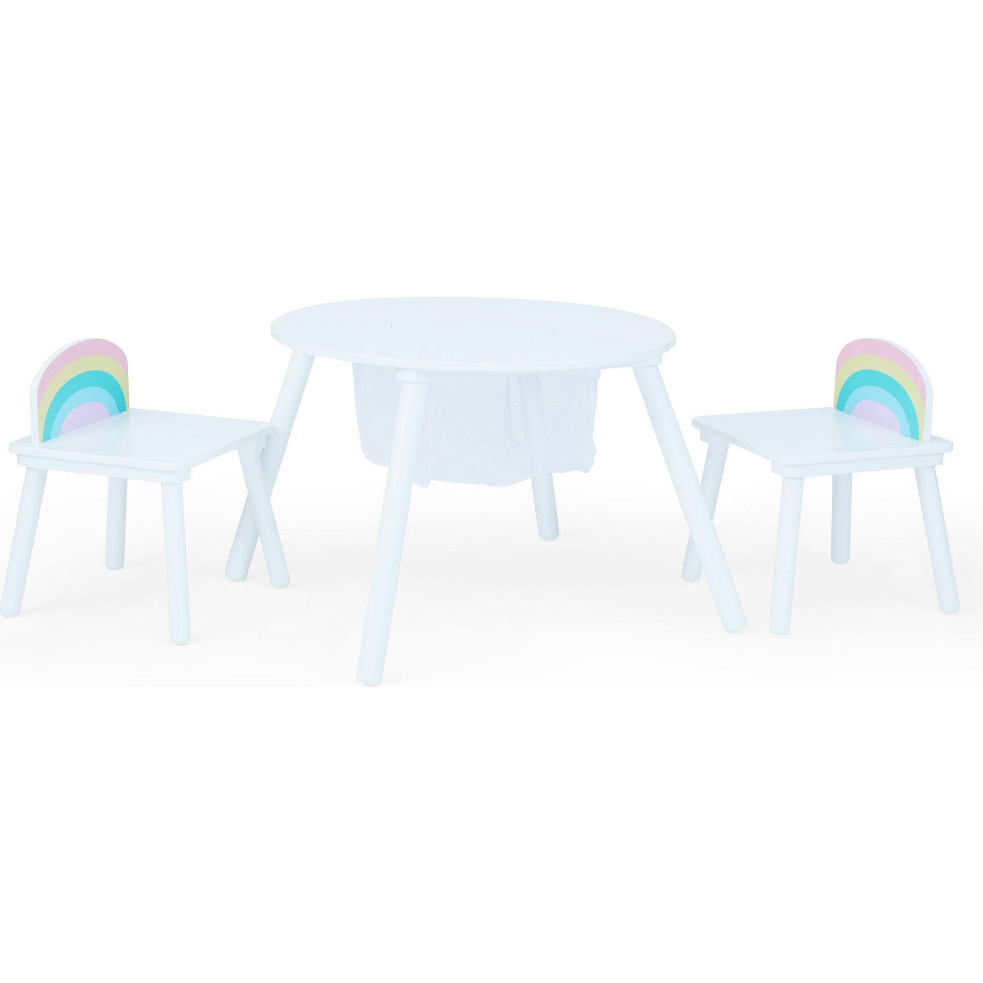 Fantasy Fields by Teamson Kids - Rainbow Fishnet Play Table & Chairs Kids Furniture
