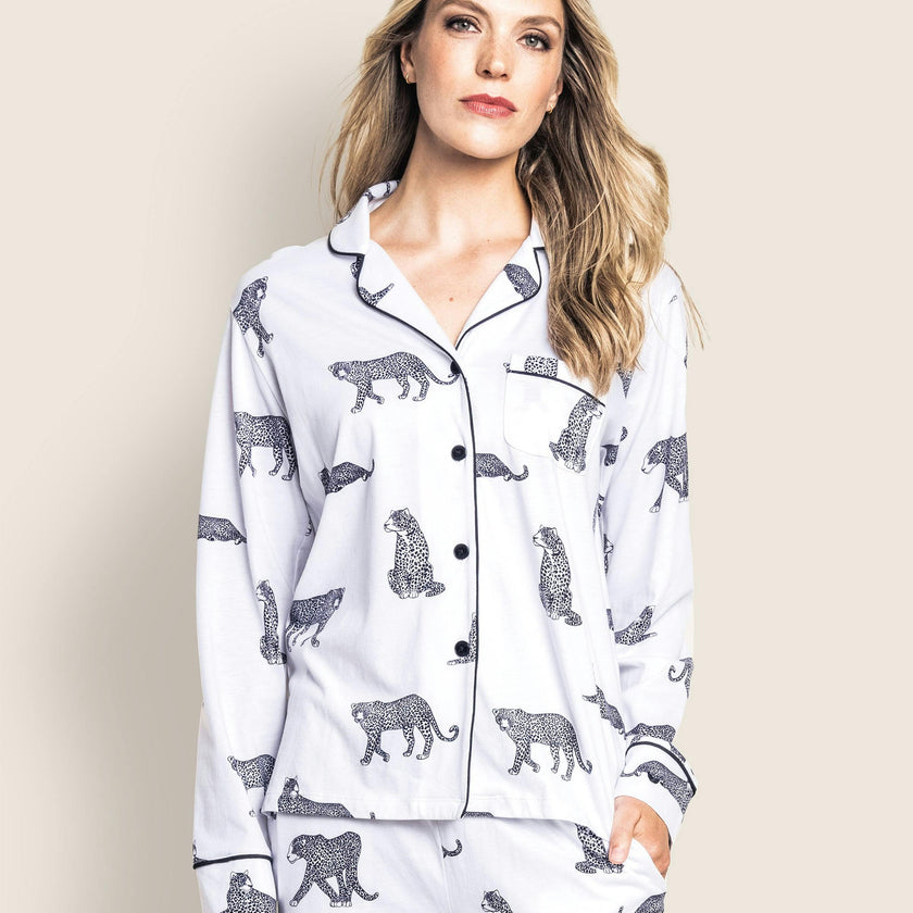 Women's Pima Pajama Set in Panthère de Paris