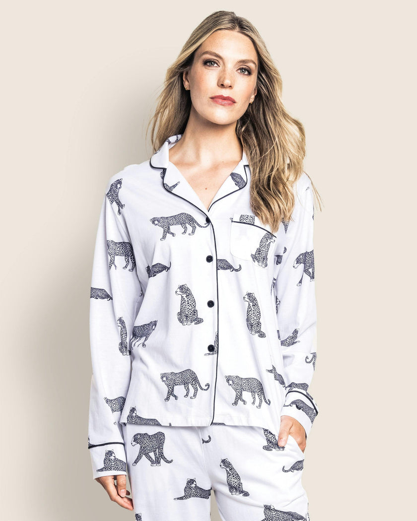 Women's Pima Pajama Set in Panthère de Paris