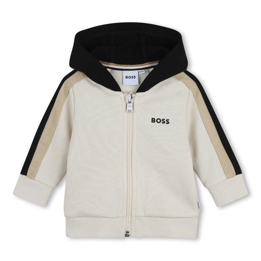 Beige & Black Panel Tracksuit