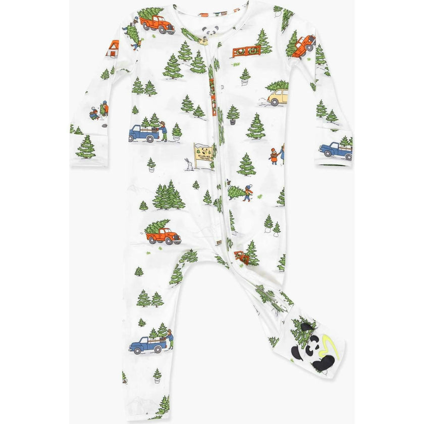 Christmas Tree Farm Bamboo Convertible Footie