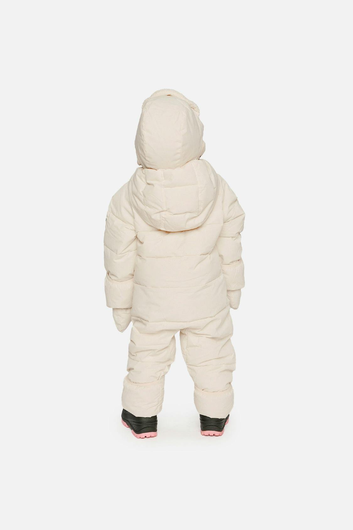 Baby Cloud One Piece Snowsuit Adapted For Car Seats Off White