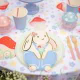 Bunnies In The Garden Overalls Large Plates