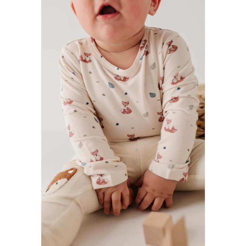 Baby Long Sleeve Bodysuit Footprints