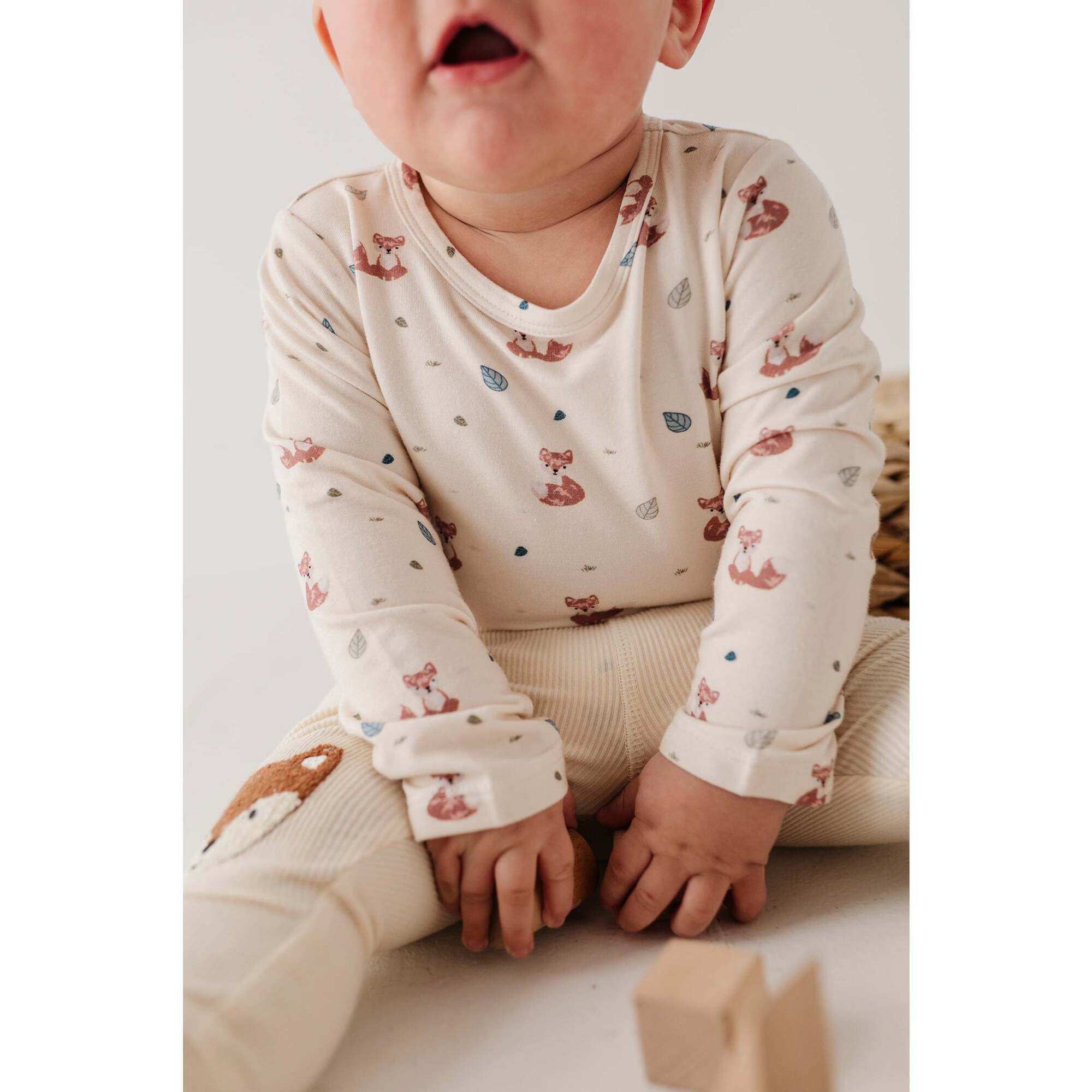 Baby Long Sleeve Bodysuit Footprints