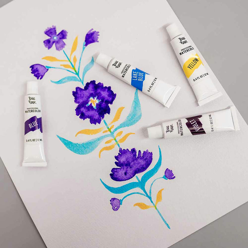 Professional Watercolor Paint Set: Bright Colors