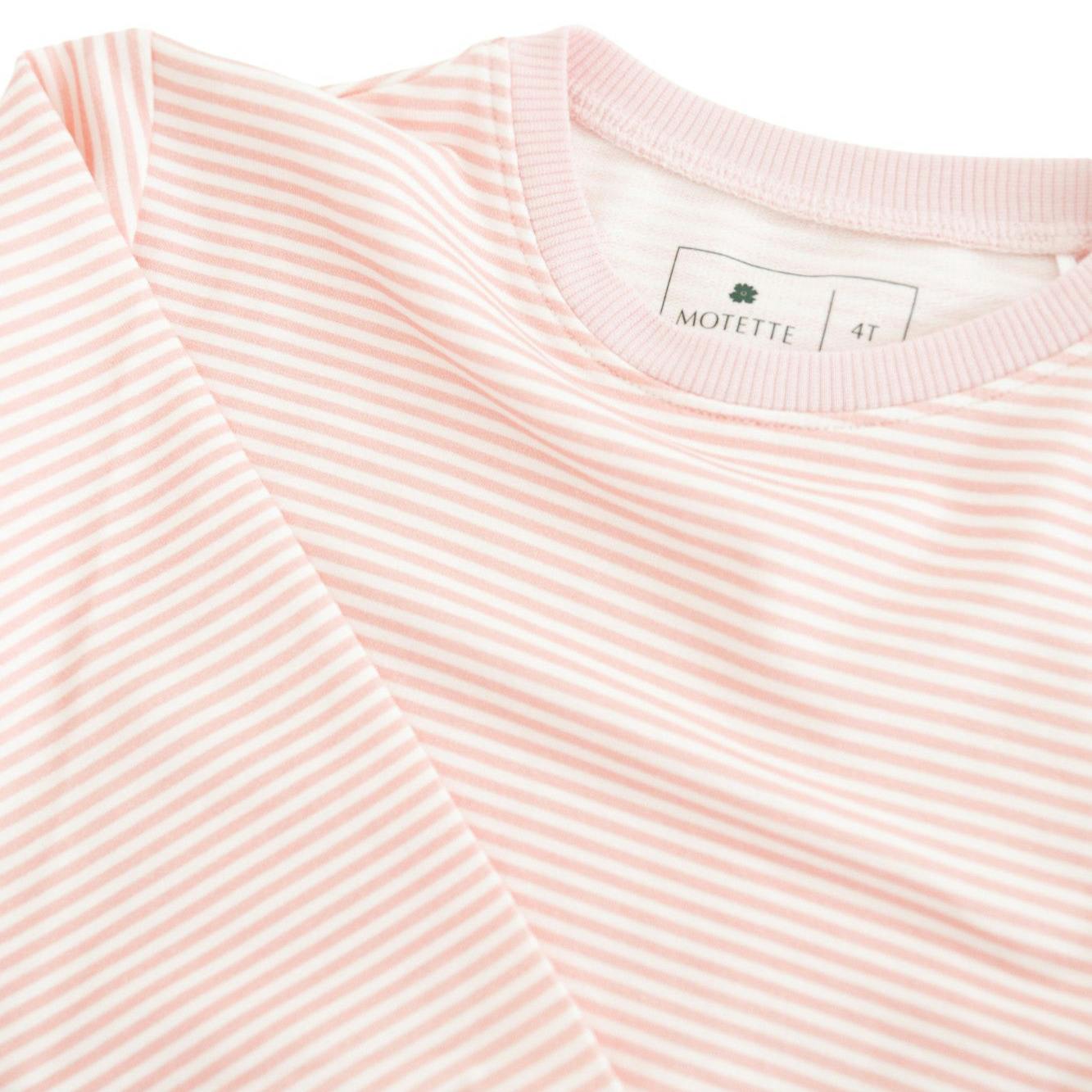 Peony Stripe Little Lounger Bamboo Sweatsuit