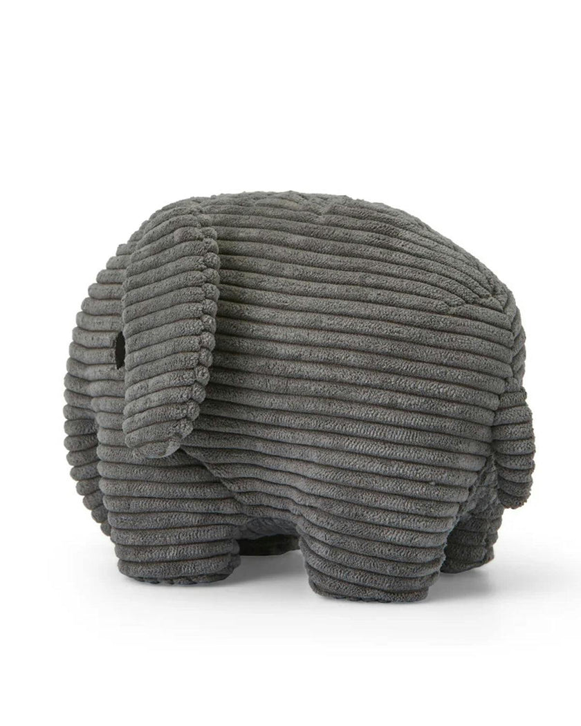 Plush MIFFY ELEPHANT ECO Corduroy Grey 9"