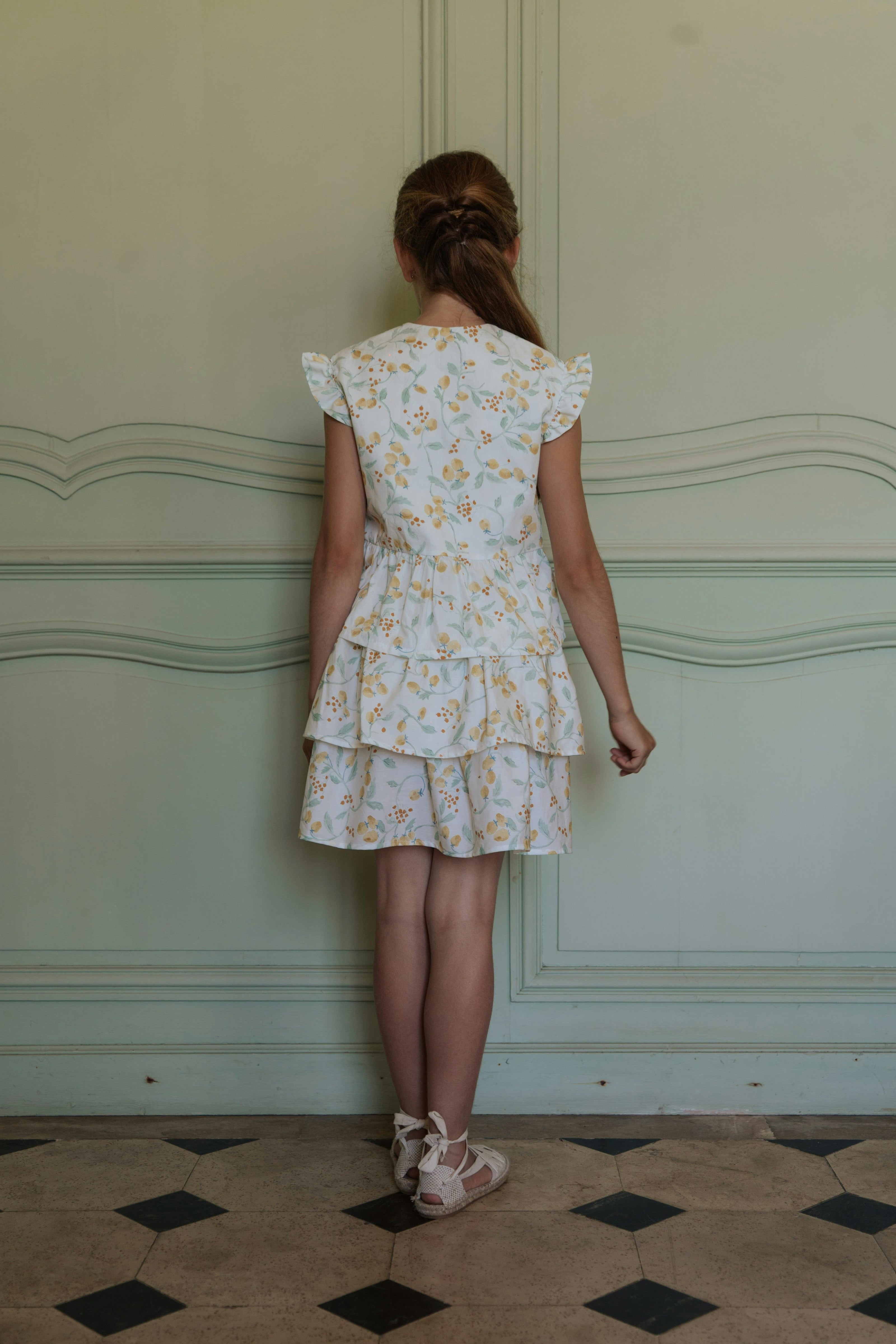 Jupe fille Coryza - Imprimé lemon