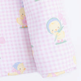 Vintage Spring Ducklings Pink - Swaddle Blanket
